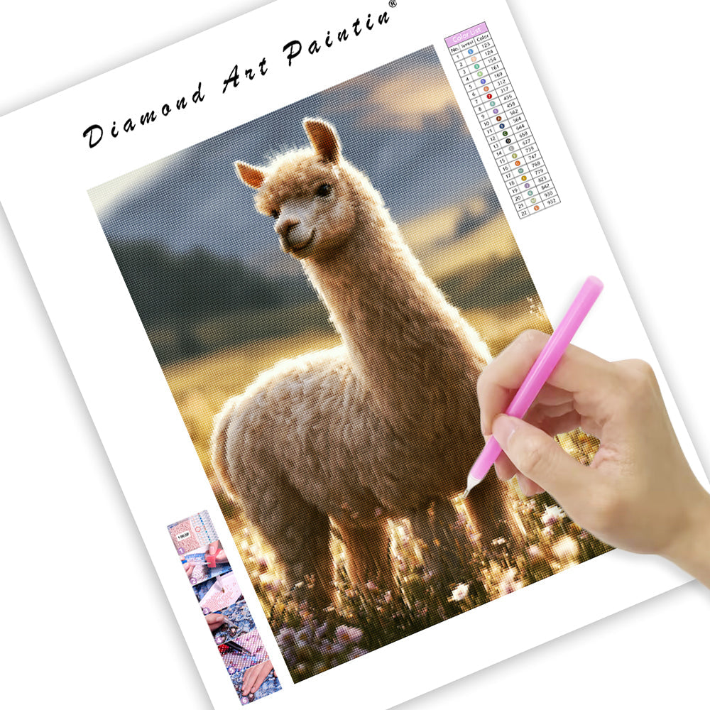 Peaceful Alpaca - Diamond Painting