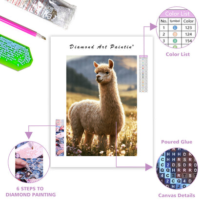 Peaceful Alpaca - Diamond Painting
