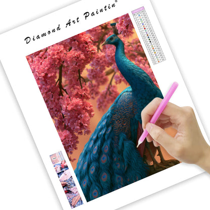 Peacock in Bloom - Diamond Painting