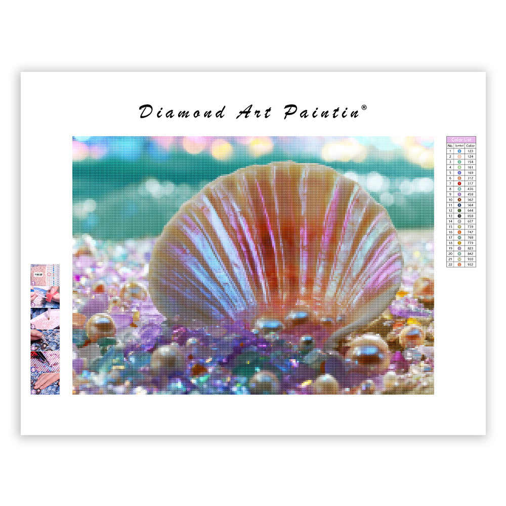 Pearl Seashell Cove - Diamond Painting