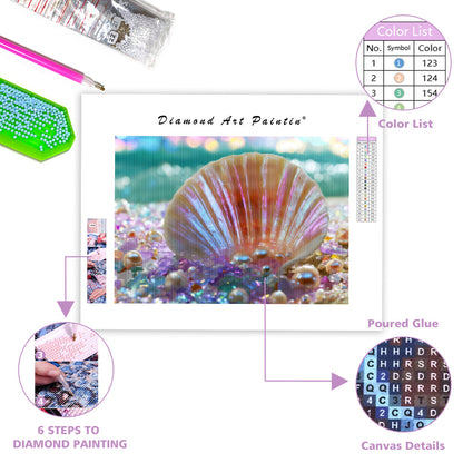 Pearl Seashell Cove - Diamond Painting