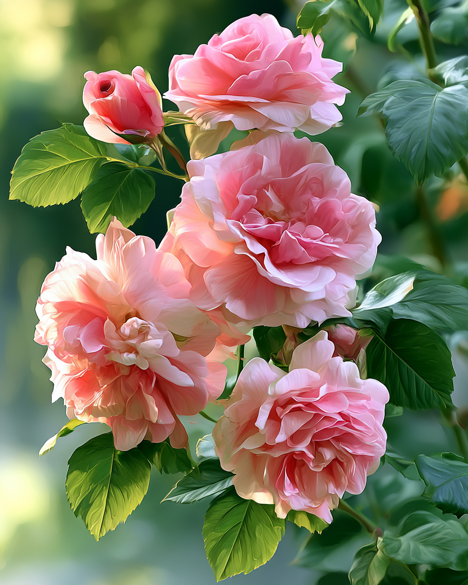 Pink Roses - Diamond Painting