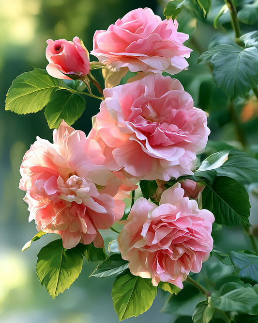 Pink Roses - Diamond Painting