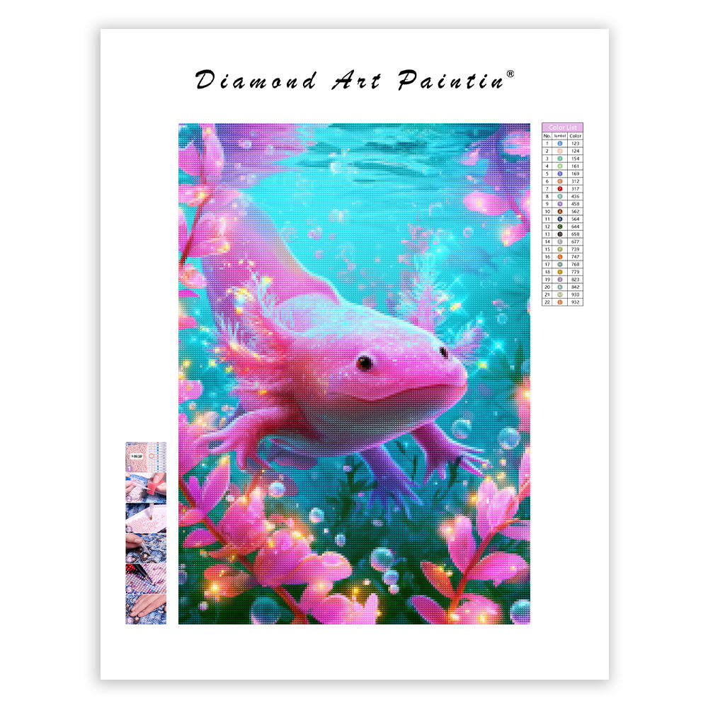 Rainbow Axolotl - Diamond Painting