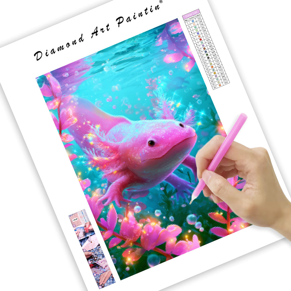 Rainbow Axolotl - Diamond Painting