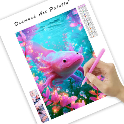 Rainbow Axolotl - Diamond Painting