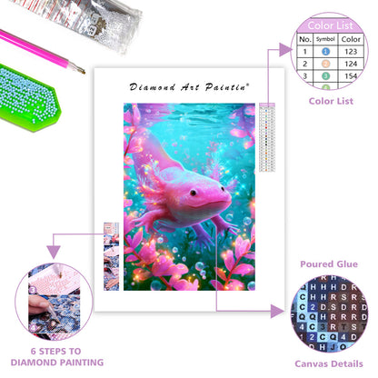 Rainbow Axolotl - Diamond Painting