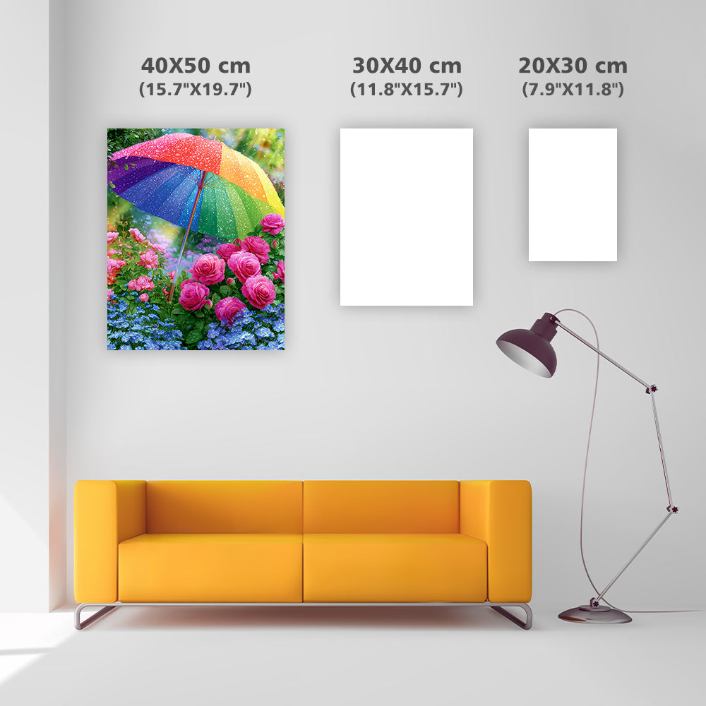 Rainbow Garden Umbrella - Diamond Painting
