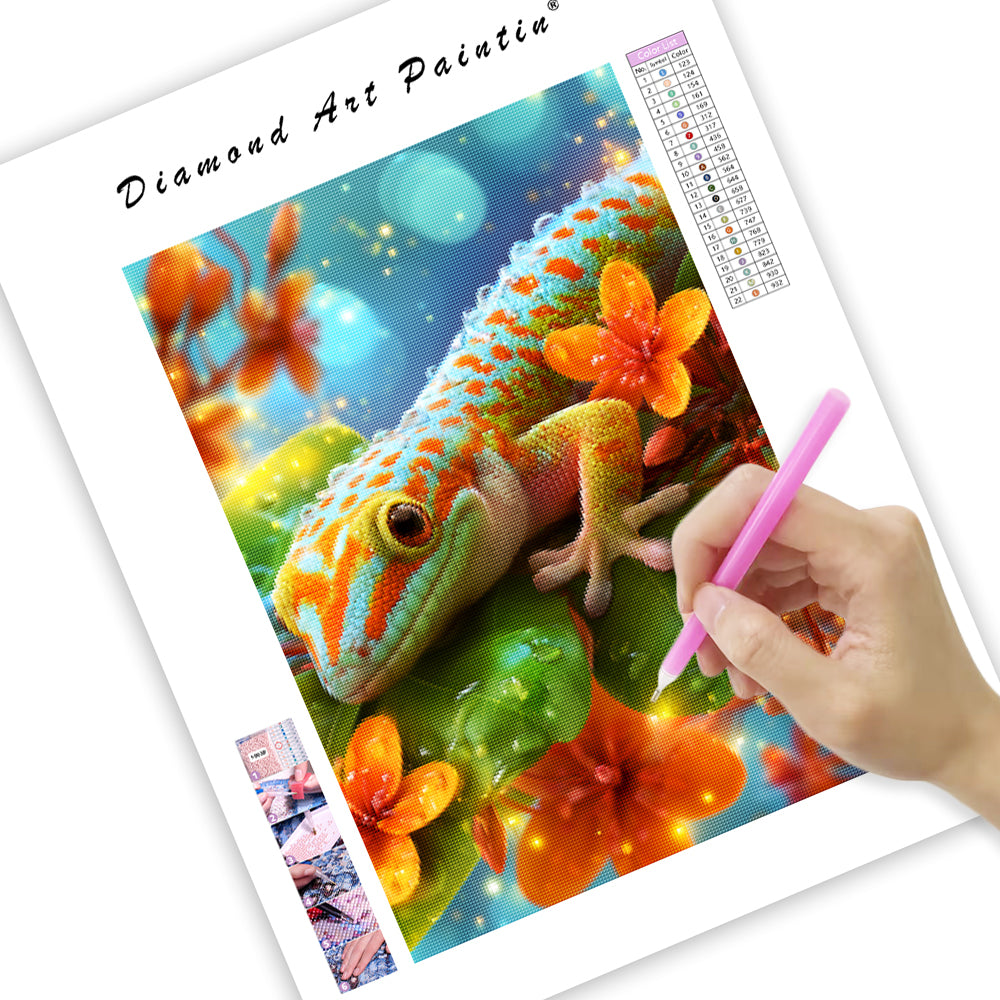 Rainbow Gecko - Diamond Painting