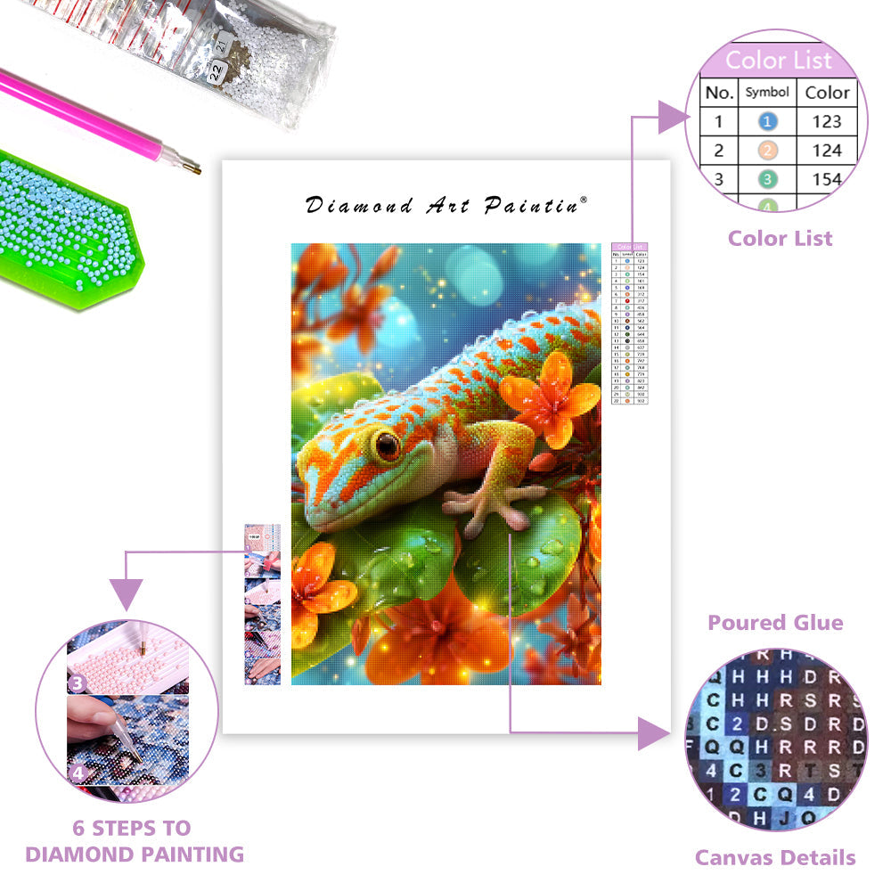 Rainbow Gecko - Diamond Painting