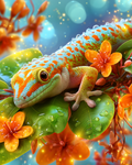 Rainbow Gecko - Diamond Painting