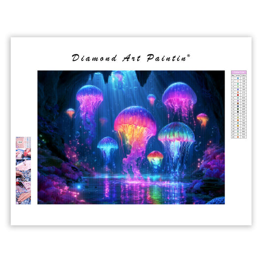 Rainbow Jellyfish Cave - Diamond Painting