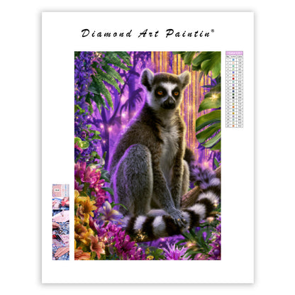 Rainbow Lemur - Diamond Painting