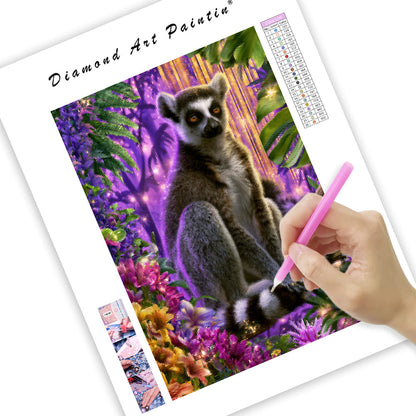 Rainbow Lemur - Diamond Painting