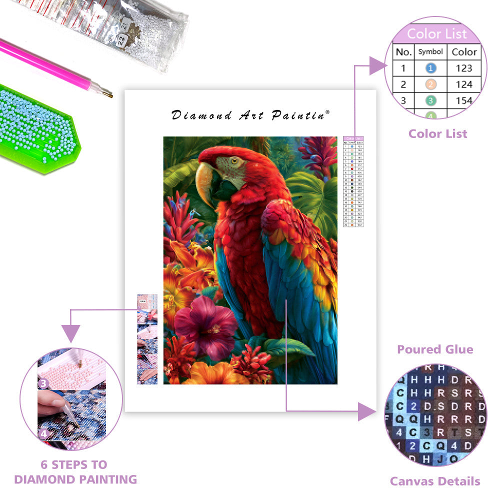 Rainbow Macaw - Diamond Painting