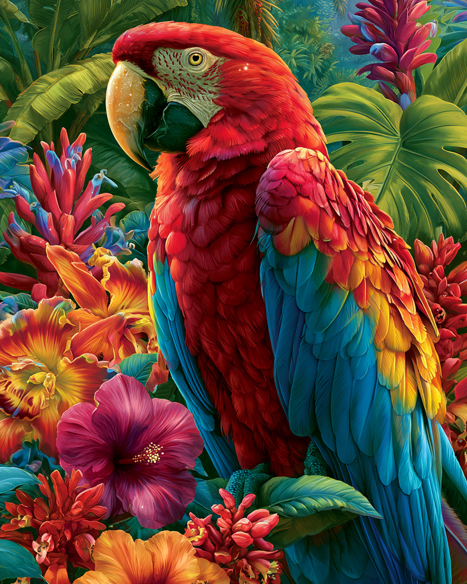 Rainbow Macaw - Diamond Painting