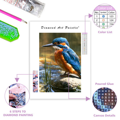 River Kingfisher - Diamond Painting