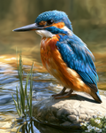 River Kingfisher - Diamond Painting