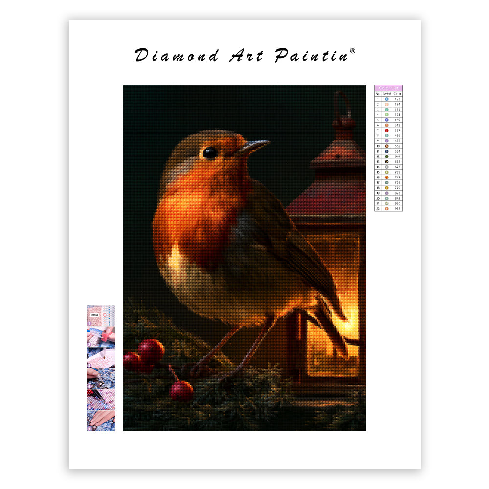 Robin Lantern - Diamond Painting
