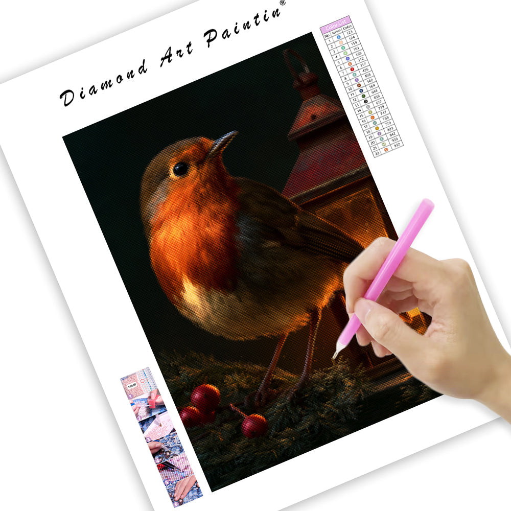 Robin Lantern - Diamond Painting