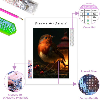 Robin Lantern - Diamond Painting