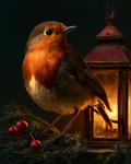 Robin Lantern - Diamond Painting