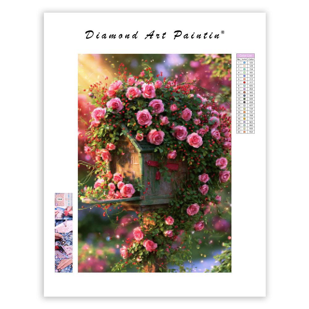 Rose Mailbox - Diamond Painting