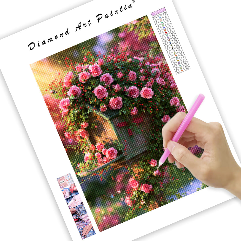Rose Mailbox - Diamond Painting