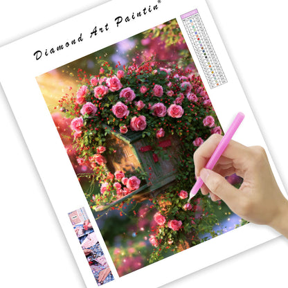 Rose Mailbox - Diamond Painting