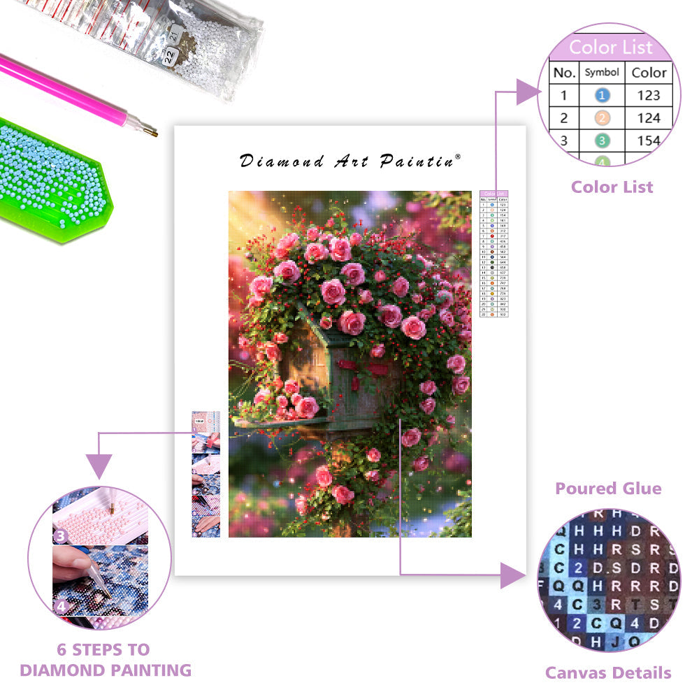 Rose Mailbox - Diamond Painting