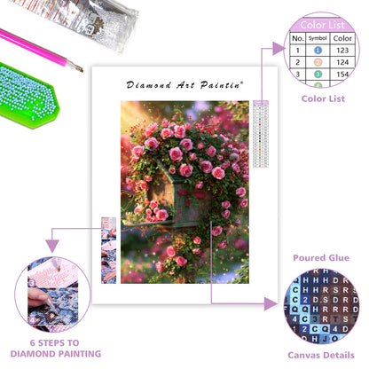 Rose Mailbox - Diamond Painting