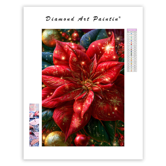 Ruby Poinsettia - Diamond Painting