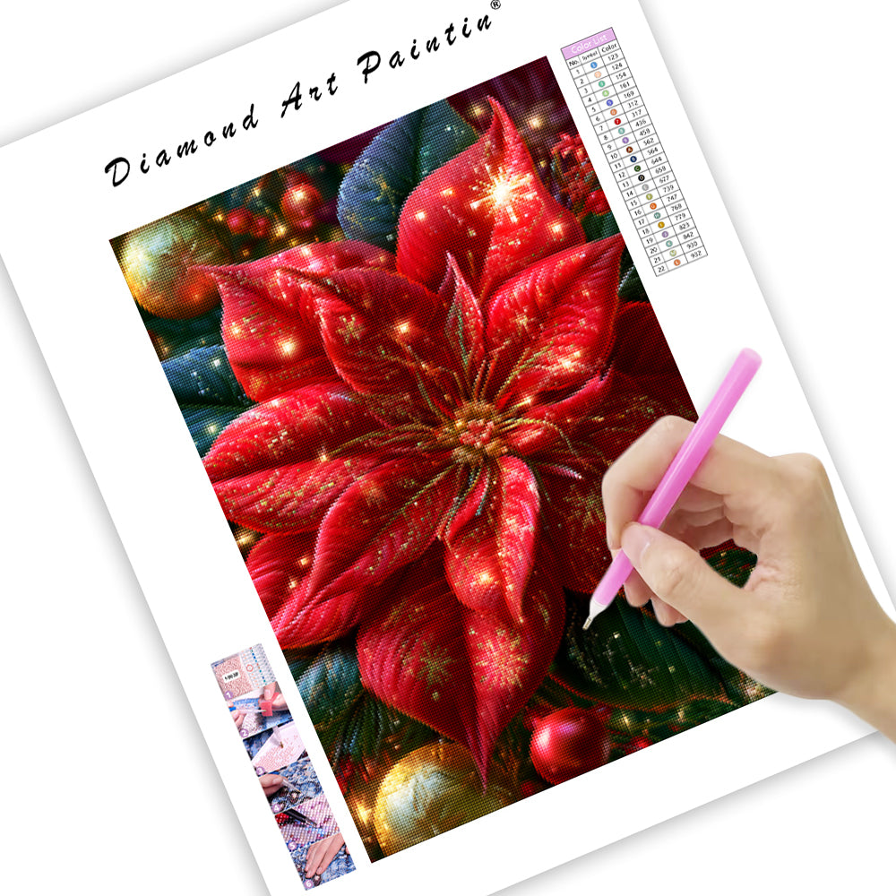 Ruby Poinsettia - Diamond Painting