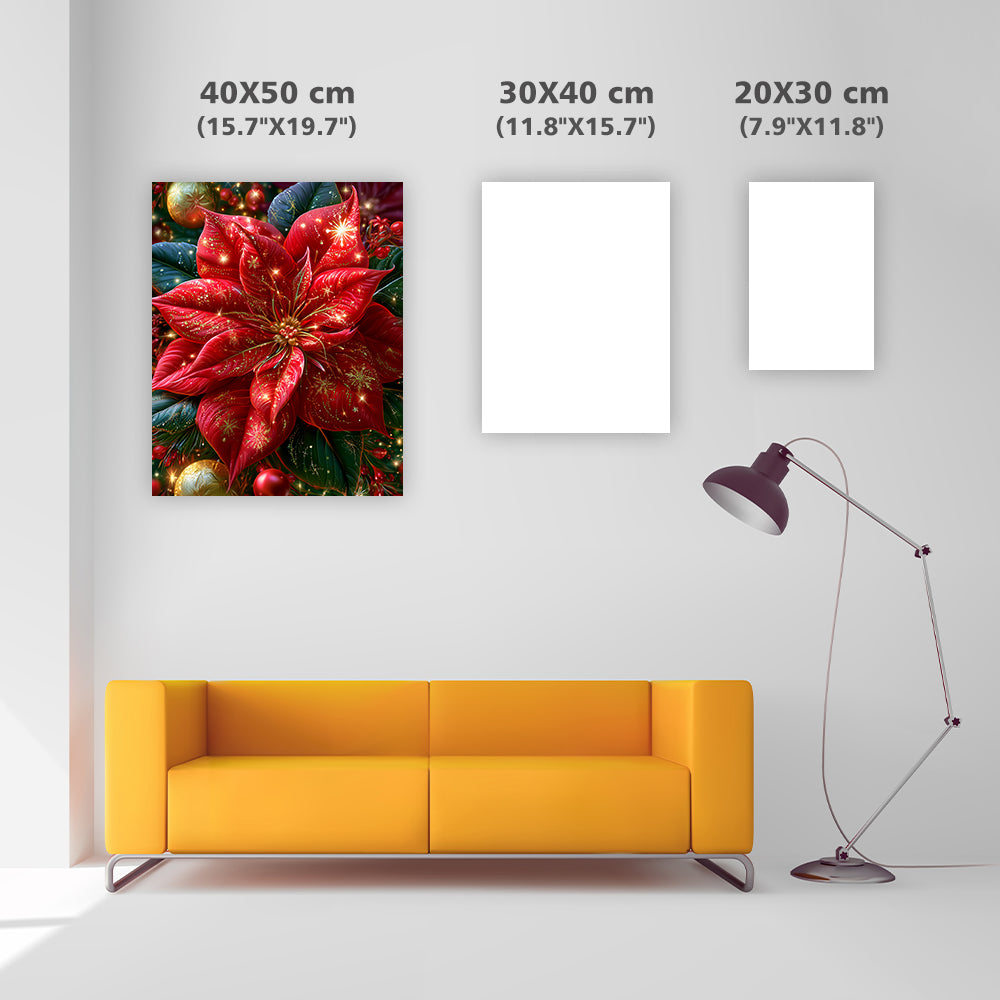 Ruby Poinsettia - Diamond Painting