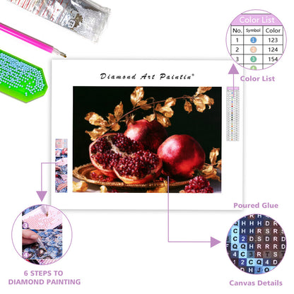 Ruby Pomegranate - Diamond Painting