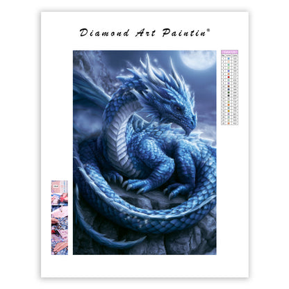 Sapphire Dragon - Diamond Painting