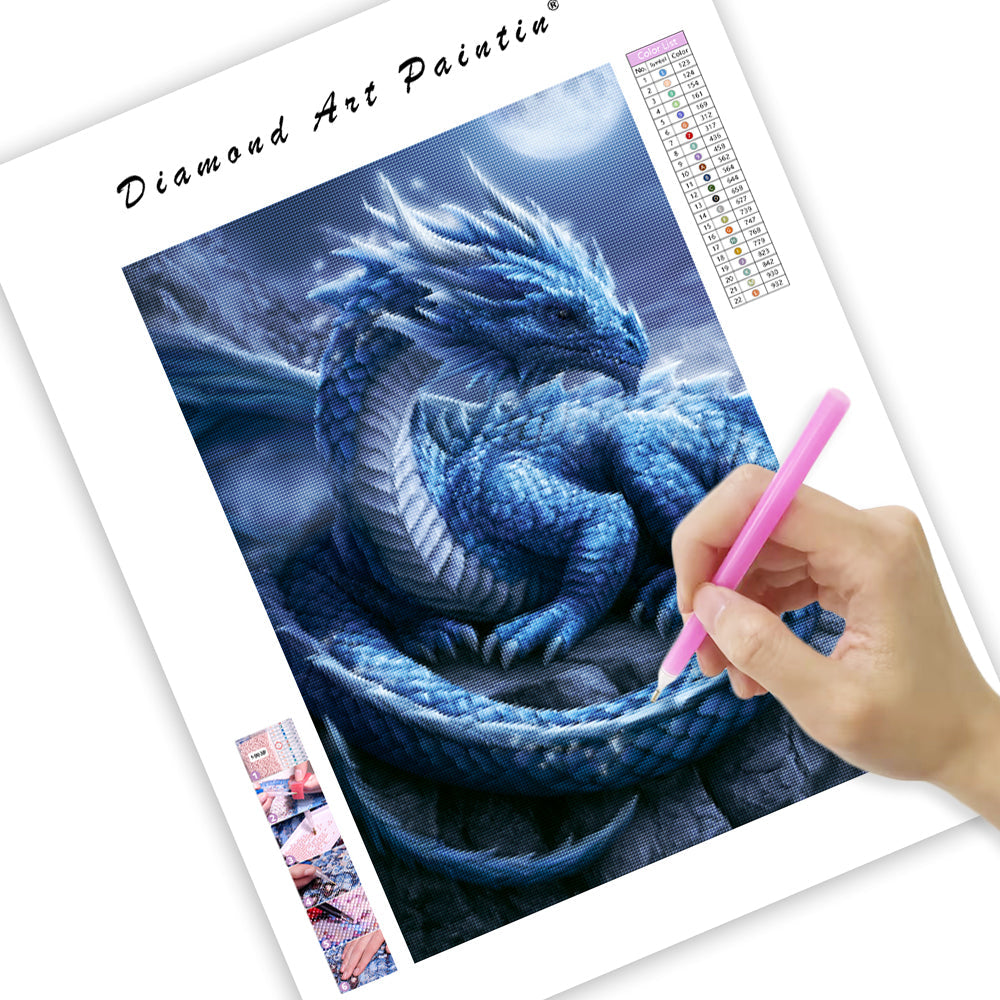 Sapphire Dragon - Diamond Painting