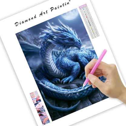 Sapphire Dragon - Diamond Painting