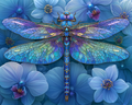 Stained Glass Dragonfly - Diamond Painting