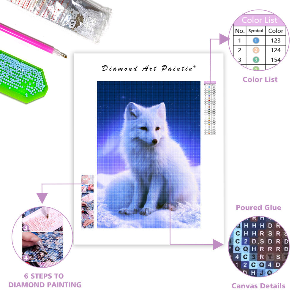 Starlight Polar Fox - Diamond Painting