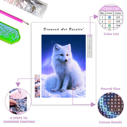 Starlight Polar Fox - Diamond Painting