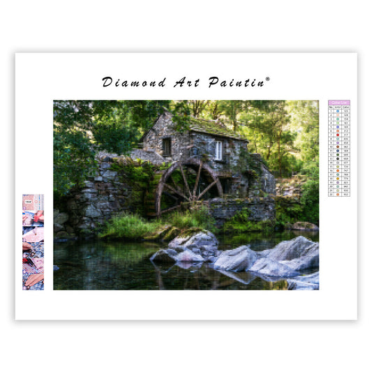 Stone Watermill - Diamond Painting