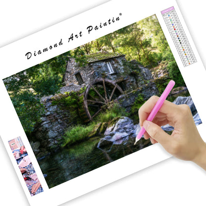 Stone Watermill - Diamond Painting