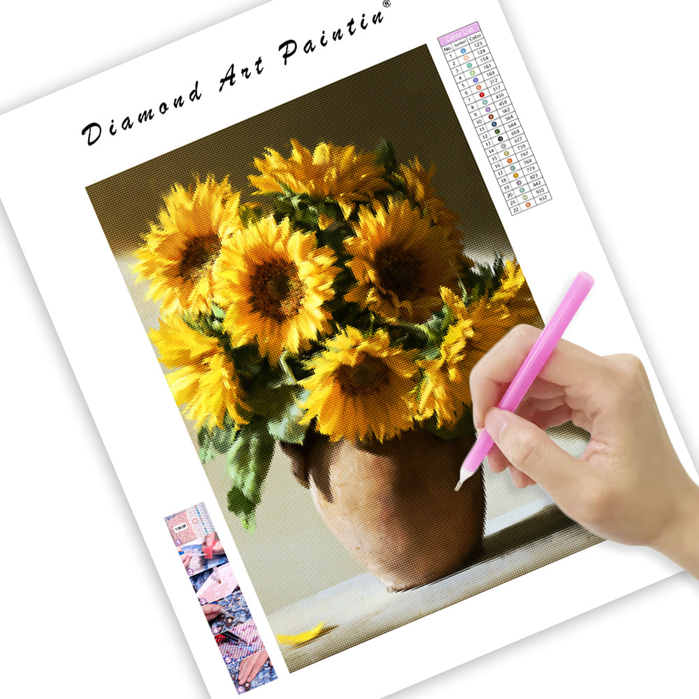 Sunny Sunflowers - Diamond Painting