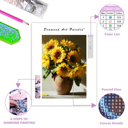 Sunny Sunflowers - Diamond Painting