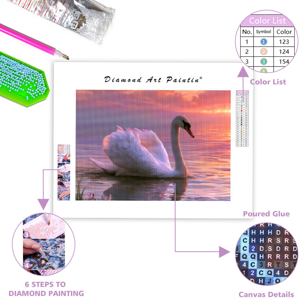 Swan Lake - Diamond Painting