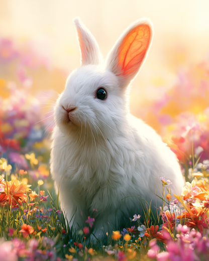 Wildflower Bunny - Diamond Painting