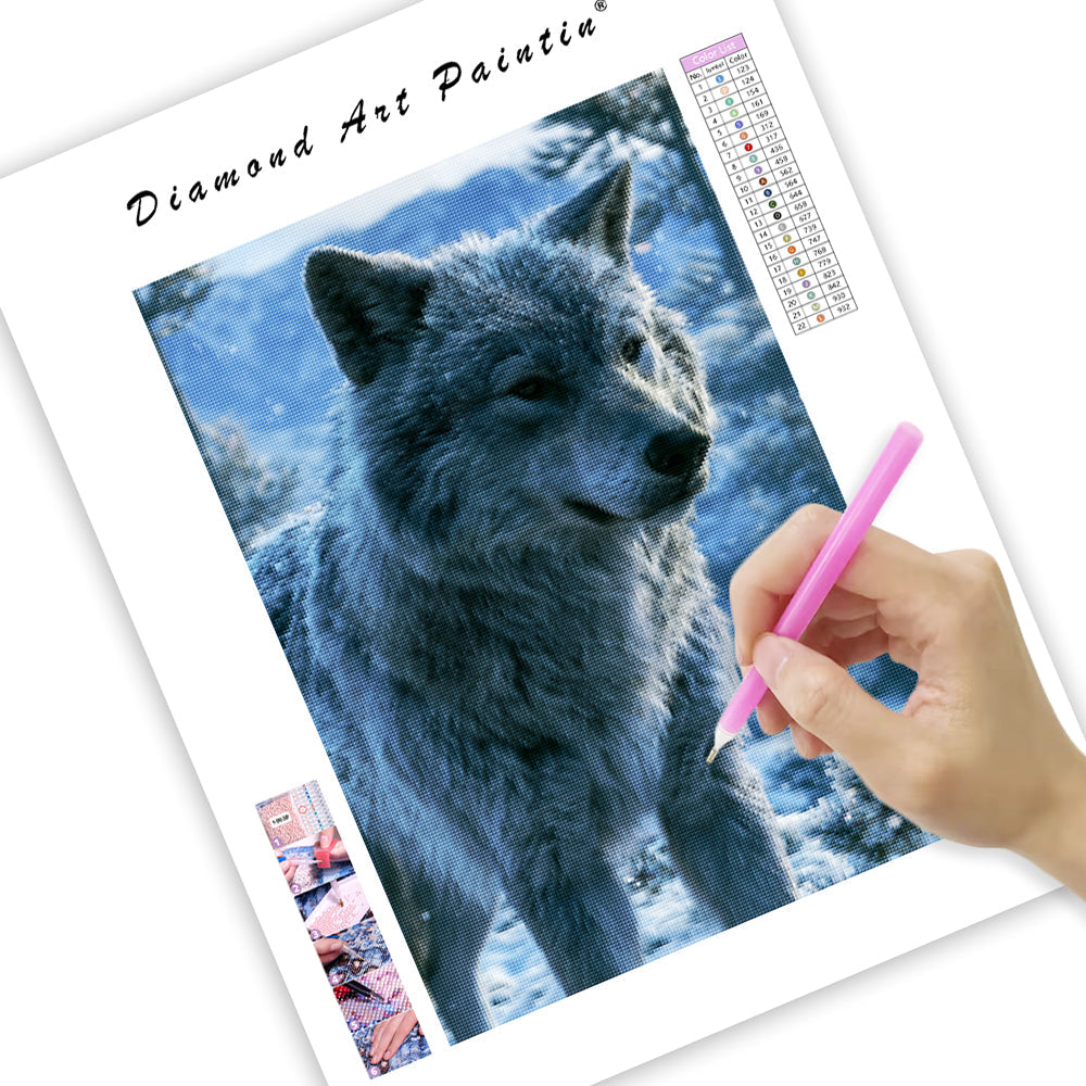 Winter Wolf - Diamond Painting