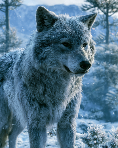 Winter Wolf - Diamond Painting