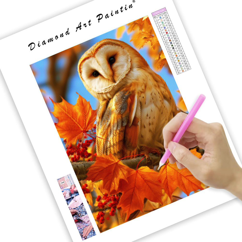 Autumn Owl - Diamond Painting